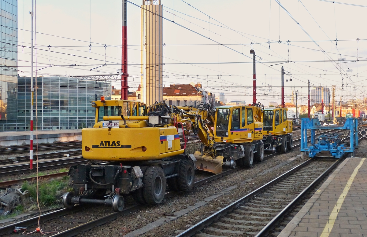 . Die verwaiste Baustelle im Bahnhof Bruxelles Midi am Abend des 05.04.2014. (Hans)