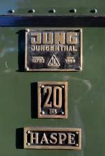 Detailaufnahme zur  Jung  Lokomotive, Fabriknummer 12783.