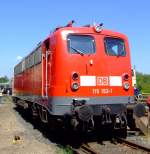 Die 115 152-1 (die erste E10, die die Zulassung erhielt )am 14.08.2010 im Rheinischen Industriebahn- Museum (RIM) in Kln.