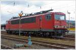 Die 155 245-4  (ex DR 250 245-8) der DB Schenker Rail Deutschland AG abgestellt am 15.03.2014 in Kreuztal.