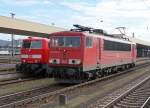 DB: Seltene Begegnung zwischen zwei Baureihen die eher selten in Basel Badischer Bahnhof beobatet werden knnen.
