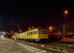   Der Ultraschall-Schienenprüfzug 2 (SPZ 2)  - 719 501-9 / 720 001-7 / 719 001-0 der DB Netz AG (Netzinstandhaltung Fahrwegmessung) ist der Nacht 23.