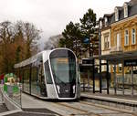 An der Haltestelle Streplaz/toile ist z.Z. Schluss fr die luxemburgische Straenbahn. 04.01.2019 (Hans) 
