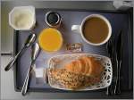 Das Frühstück im Eurostar (Paris - London). 
11. Mai 2014