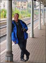 . Ruhestandsfeeling im Hbf Trier: So ein schner kleiner Bahnhof wre doch der perfekte Ruhestandswohnsitz. 05.10.2013 (Hans)