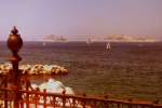 . Die Frioul-Inseln (franzsisch: Archipel du Frioul) mit der le d’If und dem berhmten Chteau d'If von Marseille aus gesehen am 05. oder 06.06.1976 - fotografierter Papierabruck. (Jeanny)