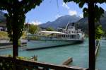 Nach gemchlicher Fahrt ber den Thuner See hat das DS Blmlisalp in Interlaken West angelegt. (01.07.2013)