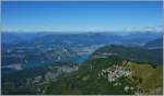 Wunderbarer Ausblick vom Monte Generoso auf Lugano ,Tessiner-, Walliser- und ganz rechts Bnderalpen.
(13.09.2013) 