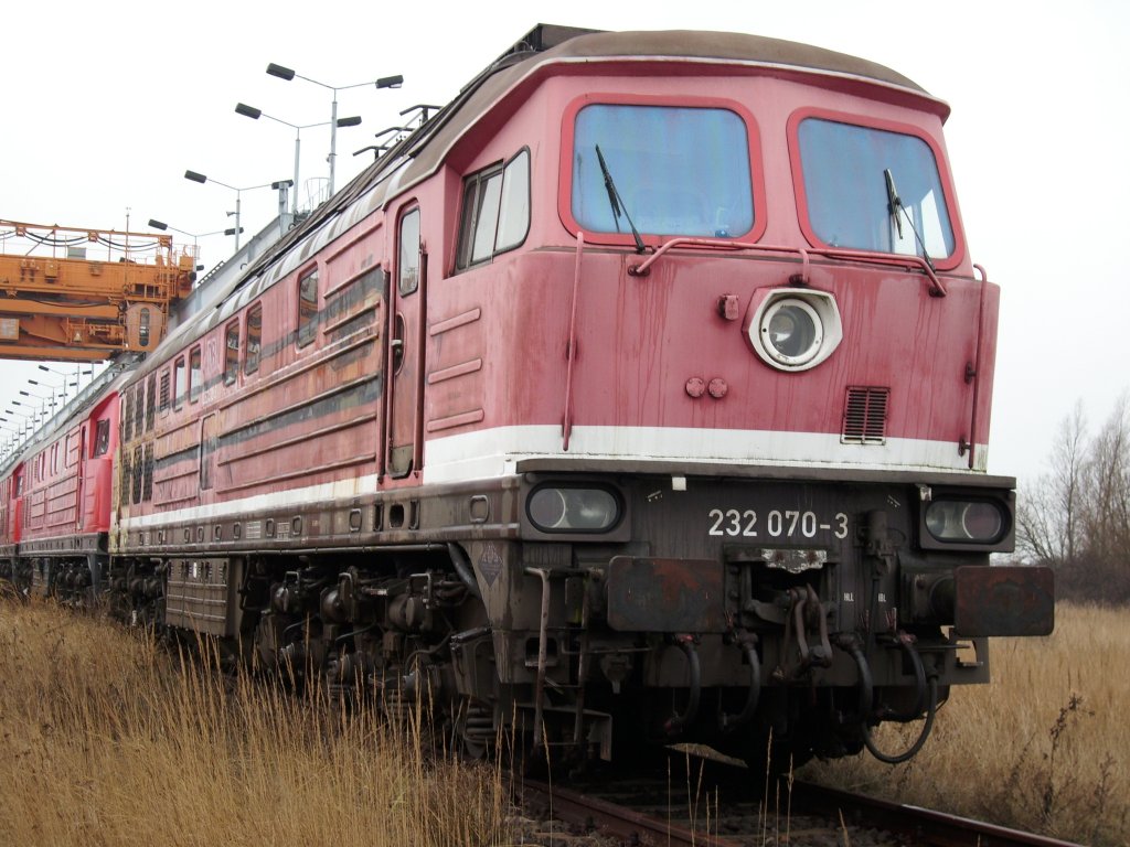 232 070-3 ex.Bh Saalfeld am 24.Januar 2009 in Mukran West.