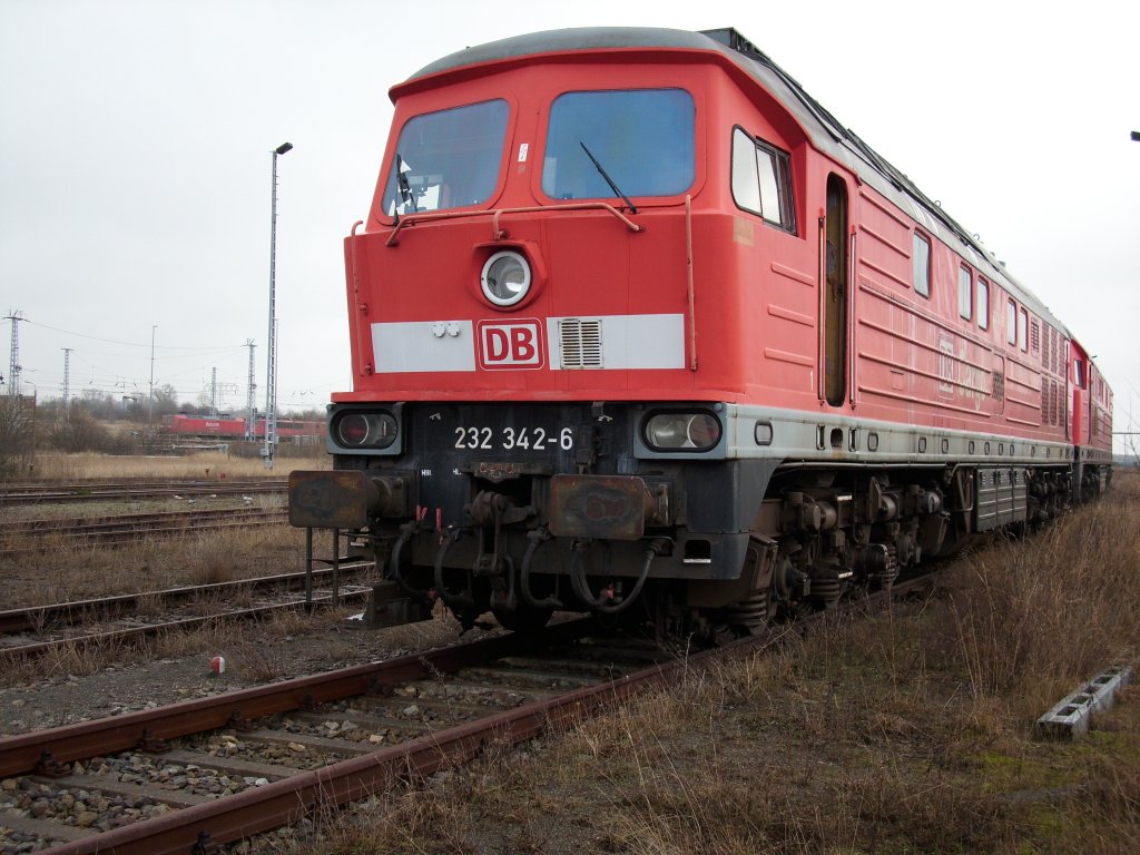 232 342-6 ex.Bh Rostock Seehafen am 24.Januar 2009 in der Einsatzstelle Mukran.Am 23.Mrz 2010 zur Verschrottung abgefahren.