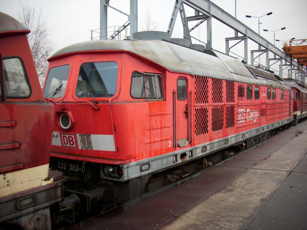 232 383-0 ex.Bh Halle G. am 24.Januar 2009 in Mukran West.