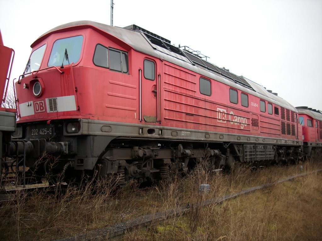 232 425-9 ex.Bh Rostock Seehafen am 24.Januar 2009 in Mukran West.Zur Verschrottung vorgesehen.