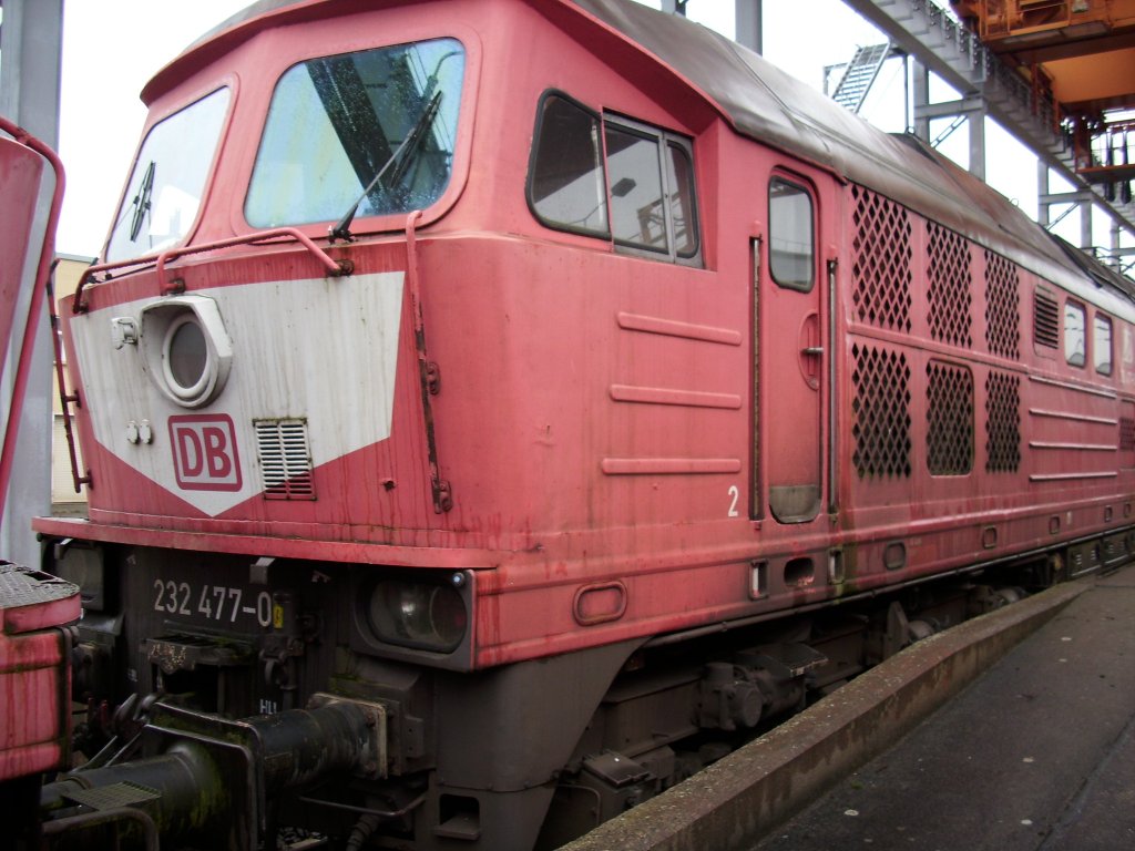 232 477-0 ex.Bh Dresden Friedrichstadt am 24.Januar 2009 in Mukran West.