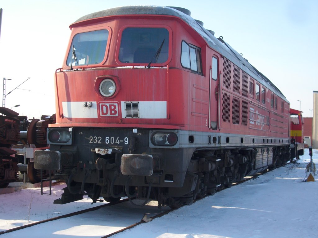 232 604-9 ex.Bh Halle G. am 23.Januar 2010 in der Einsatzstelle Mukran.Zur Verschrottung am 23.Mrz 2010 abgefahren.