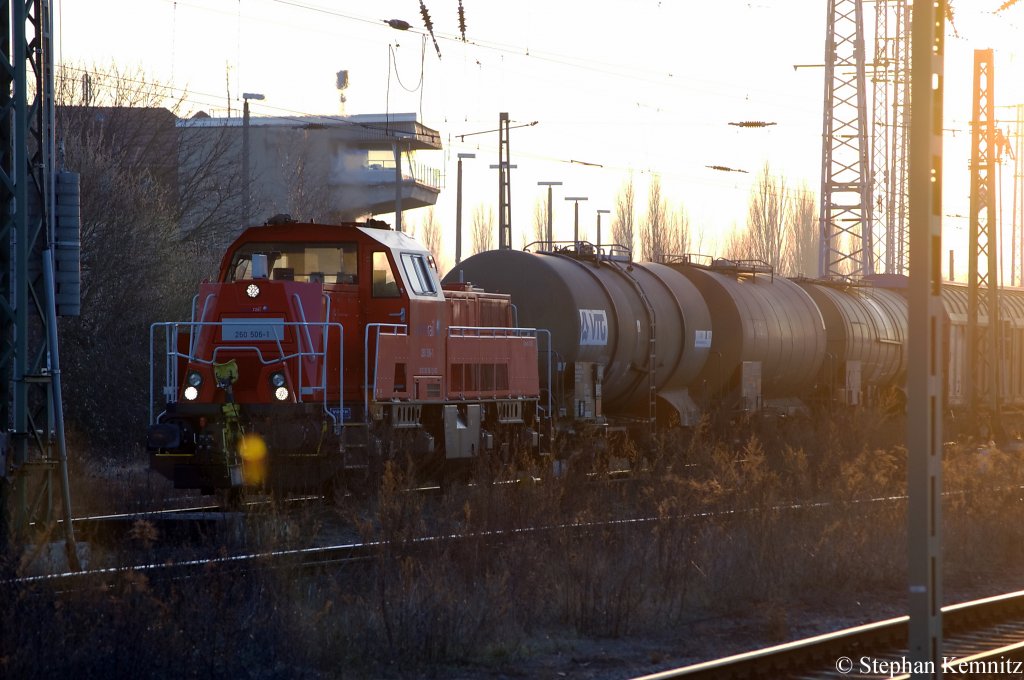 260 501-6 beim rangieren in Stendal. 01.03.2011