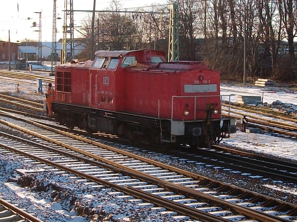 298 318 unterwegs am 27.Januar 2011 in Bergen/R�gen.