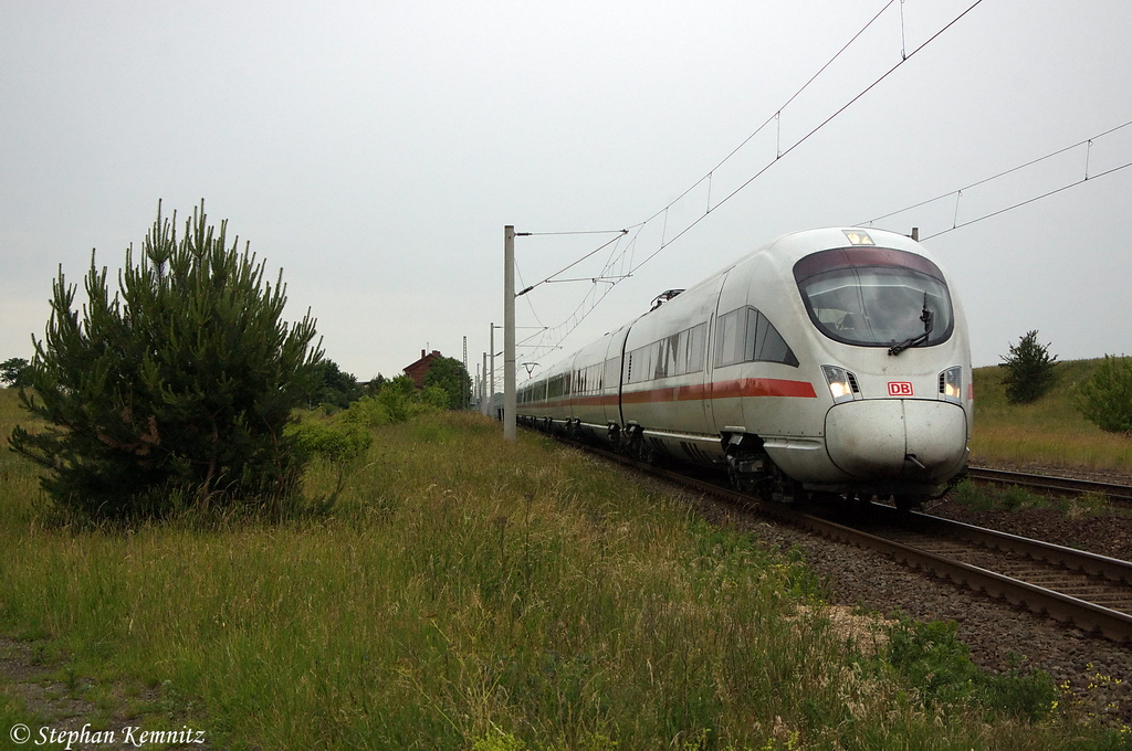 411 505-1  Dresden  als IC 2806 fr IC 2444 von Leipzig Hbf nach Kln Hbf in Demker. 15.06.2012