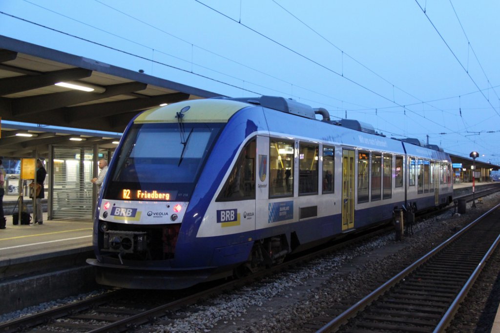 BRB86588 von Augsburg Hbf nach Friedberg(Augsburg)kurz vor der Ausfahrt im Augsburger Hbf.29.03.2012