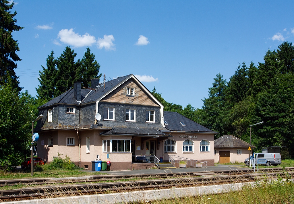 Der Bahnhof Wrgendorf an der KBS 462 (Hellertalbahn) bei km 106,0 am 18.07.2013