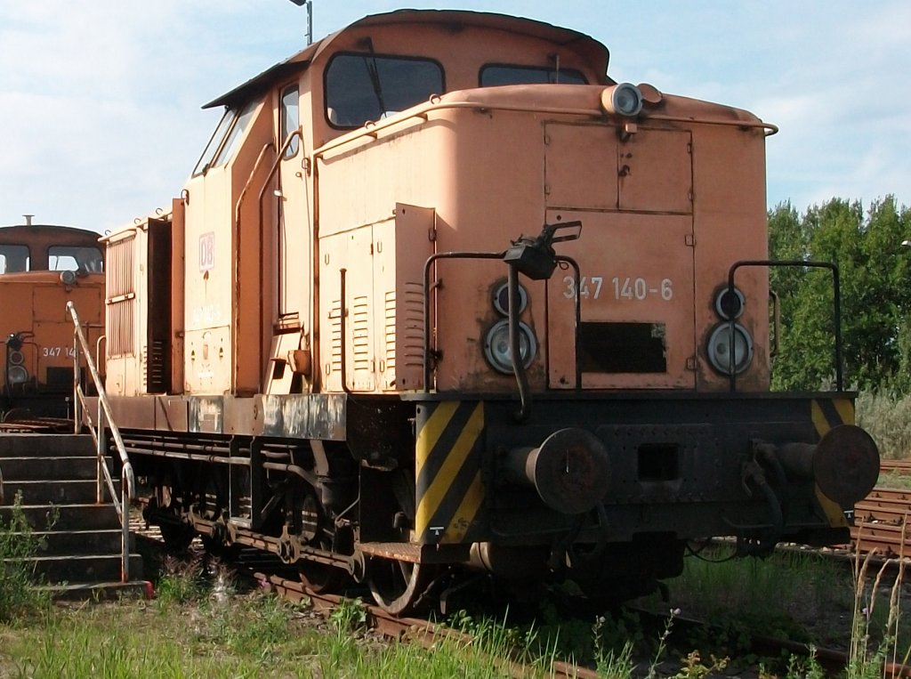 Die Einsatzzeit f�r 347 140 ist schon lange vorbei.Am 21.August 2010 steht Sie unver�ndert in der Einsatzstelle Mukran.