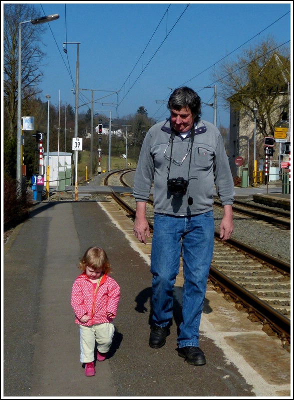 Die erste Bahnfahrt beginnt in Wilwerwiltz. 15.03.2012 (Jeanny)