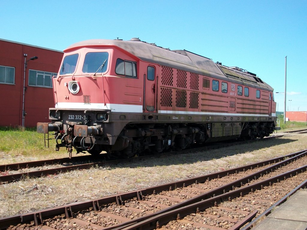 Ehmalige Rostocker 232 372 in der Einsatzstelle Mukran.