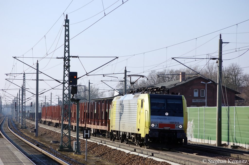 ES 64 F4 - 015 (189 915-2) Dispo mit einem GZ in Rathenow in Richtung Wustermark unterwegs. 28.01.2011