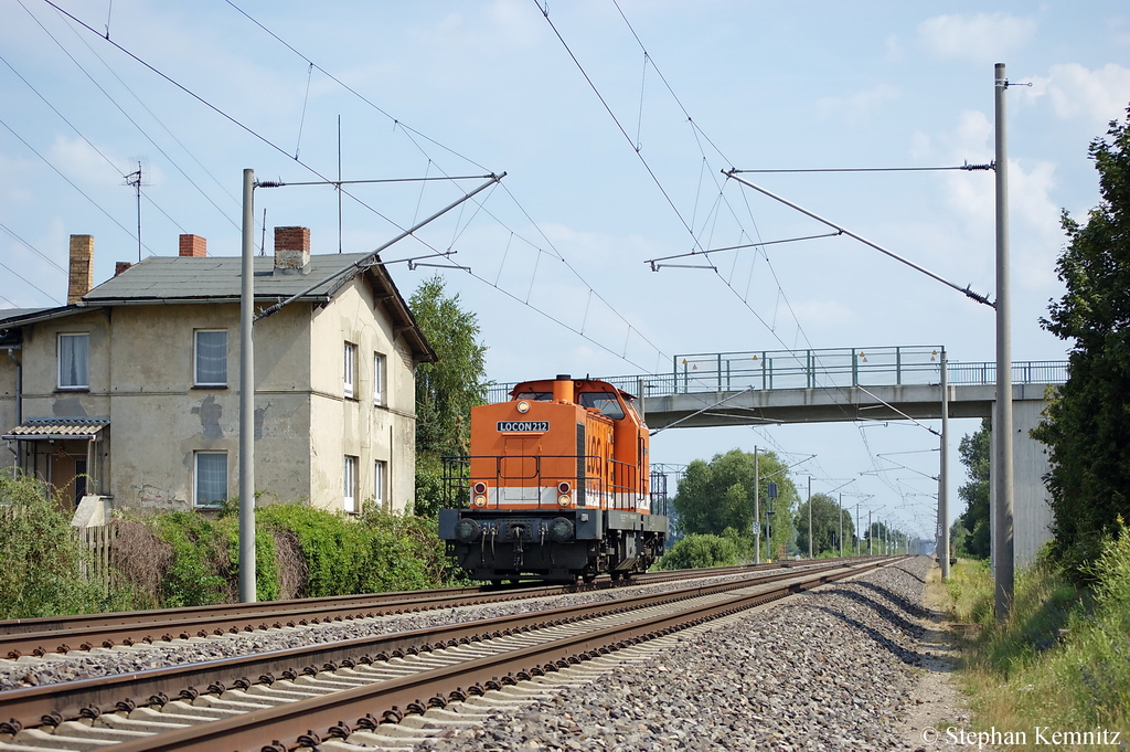 LOCON 212 (293 503-9) als Lz in Vietznitz Richtung Friesack(Mark) unterwegs. 12.07.2011