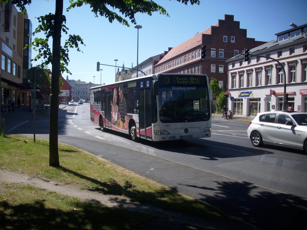 Mercedes Citaro II der Stadtwerke Stralsund (SWS) in Stralsund. 

