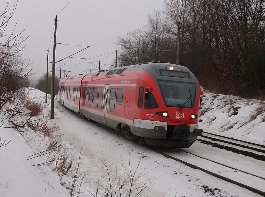 Nach einen kleinen Fussmarsch (1,5 km) wurde ich von 429 028 bei Bergen/Rgen am 07.Januar 2010 entschdigt.