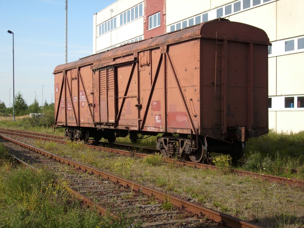 Russischer Gterwagen am 09.September 2009 in Mukran.