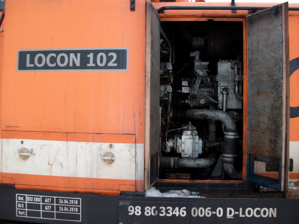 Seltener Einblick in LOCON-102 am 07.Dezember 2010 in Bergen/R�gen.