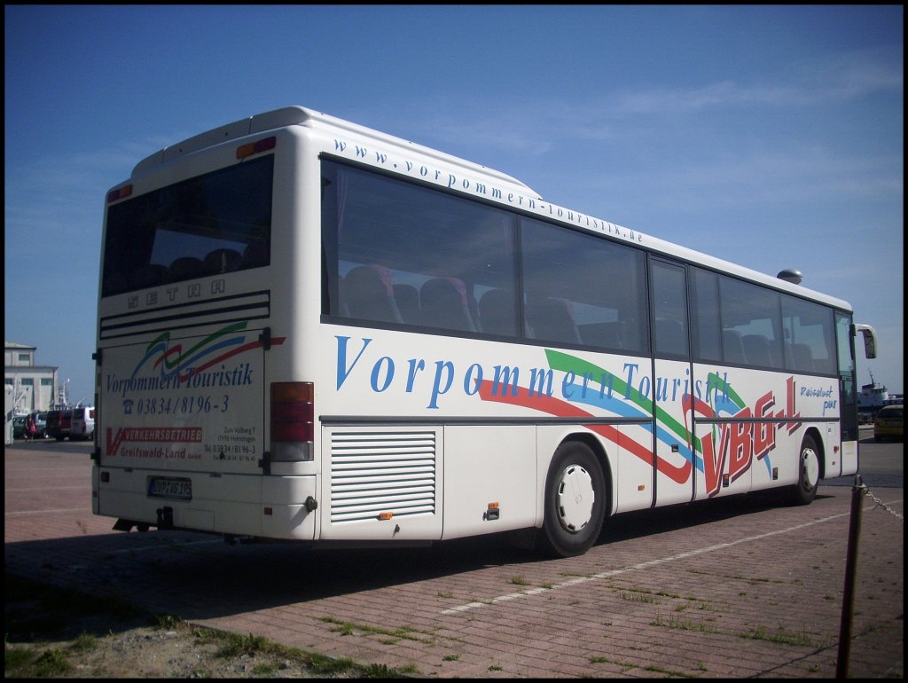 Setra 315 H vom Verkehrsbetrieb Greifswalder Land GmbH im Stadthafen Sassnitz.