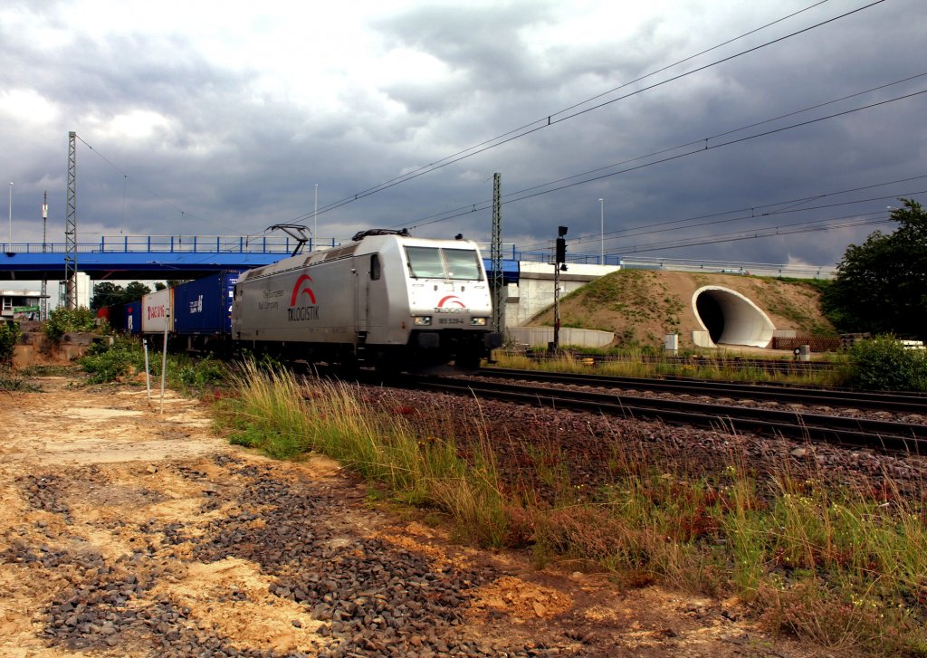 TX Logistik BR 185 539-4 auf dem Weg nach Bremen. Bf Tostedt - Datum 18.07.2011