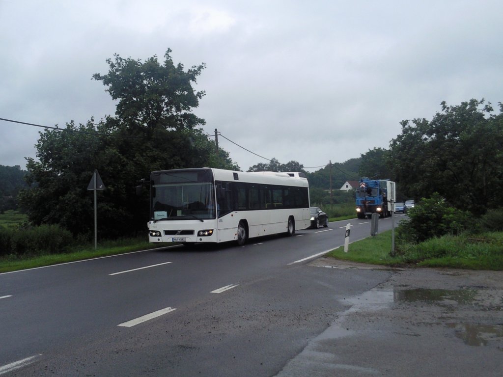 Volvo 7700 aus M�nchen zum Test in der n�he von Stralsund.
