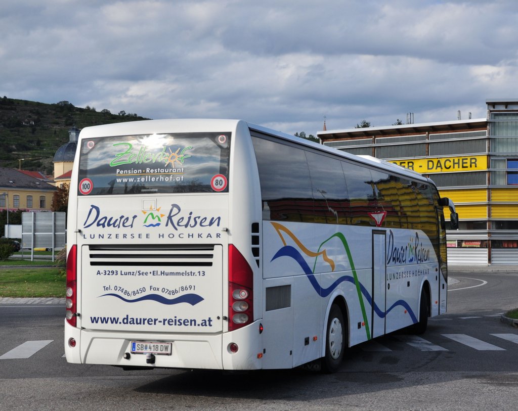 VOLVO 9700 von Manfred DAURER Reisen aus Niedersterreich im September 2012 in Krems gesehen.