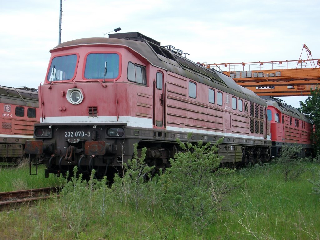 Wann es fr 232 070 zur Verschrottung geht steht noch nicht fest am 12.Juni 2010 jedenfalles stand Sie noch in Mukran.