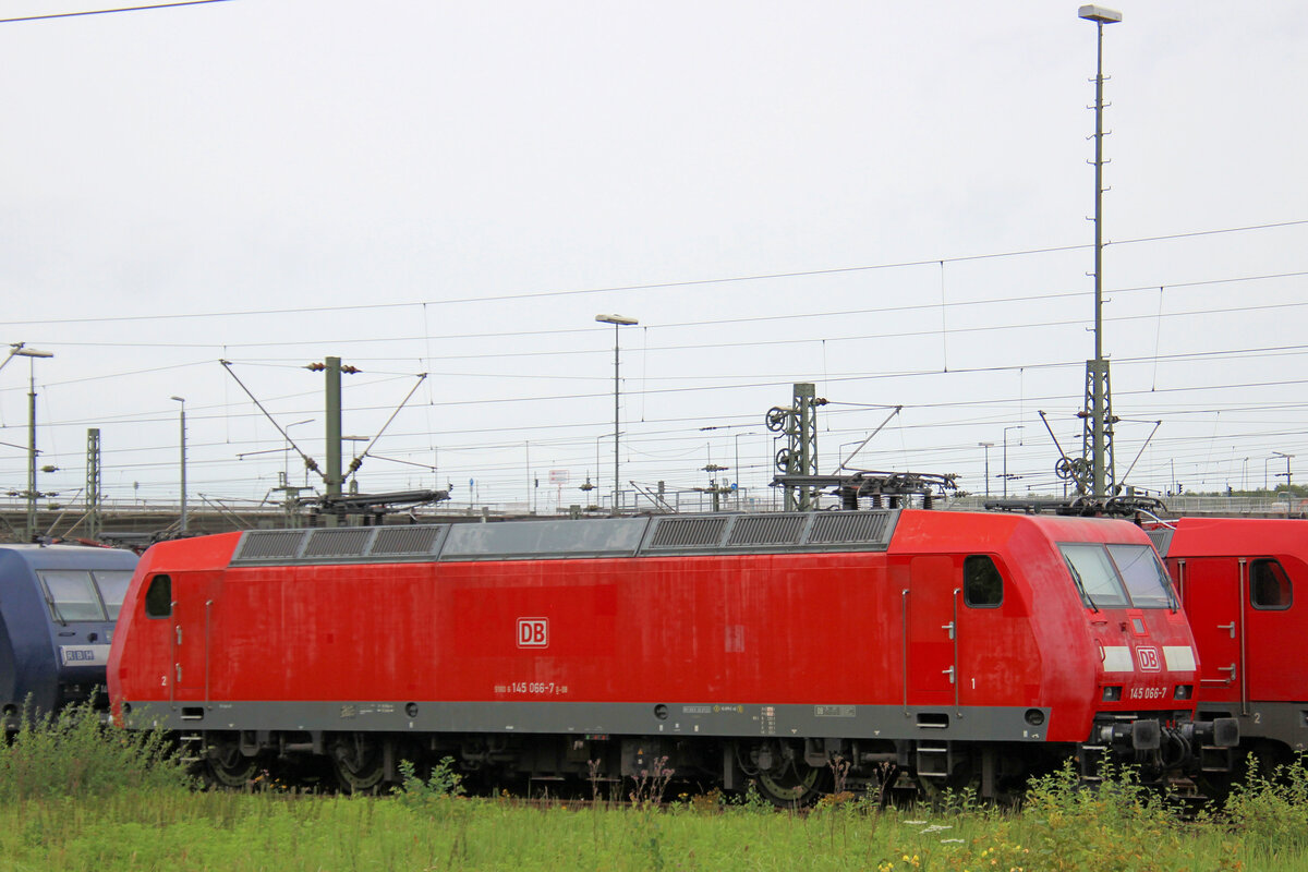 145 066-7 am 18.08.2024 in Seevetal - Maschen (Rangierbahnhof).