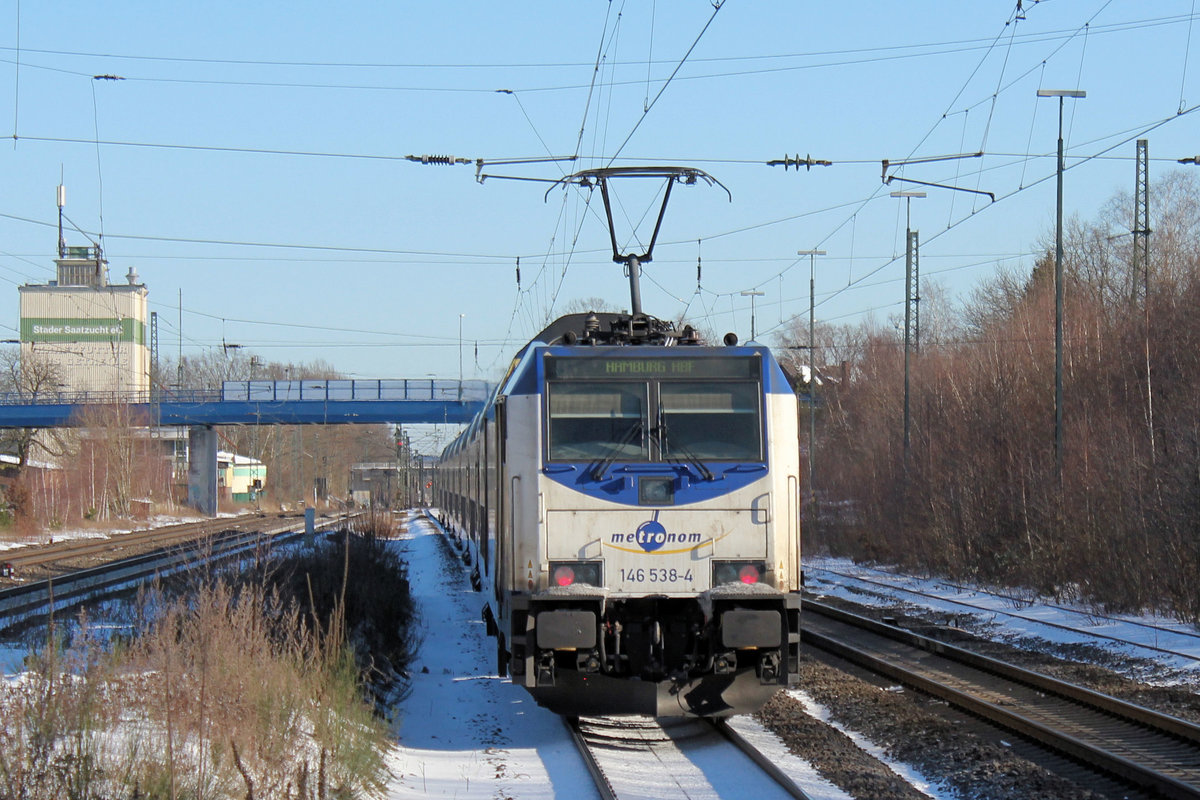 146 538 macht sich auf den Weg nach Hamburg. Tostedt, 12.02.2021