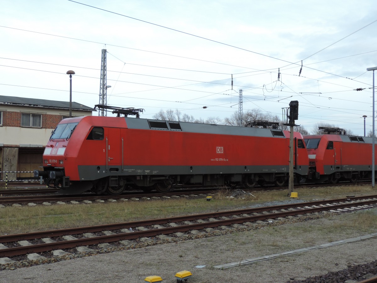 152 079-0 abgestellt am 07.02.2016 in Wismar