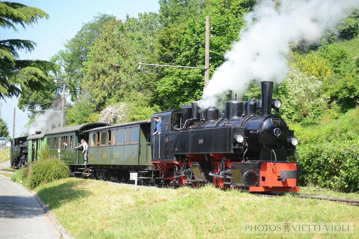 2023-05-27 BC Blonay Chem de Bouricloz
Locomotive à vapeur G 2×2/2 105 


