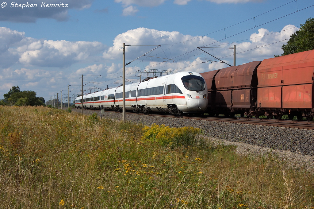 411 003-7  Paderborn  als ICE 1615 von Hamburg-Altona nach Berlin Sdkreuz in Vietznitz. 24.08.2013