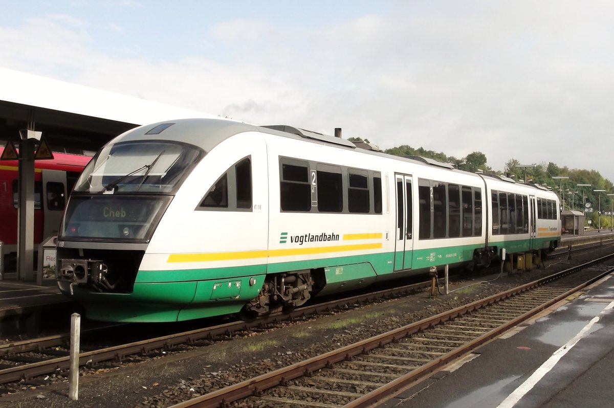 Arriva VT11 steht am 22 September 2014 in Marktredwitz.