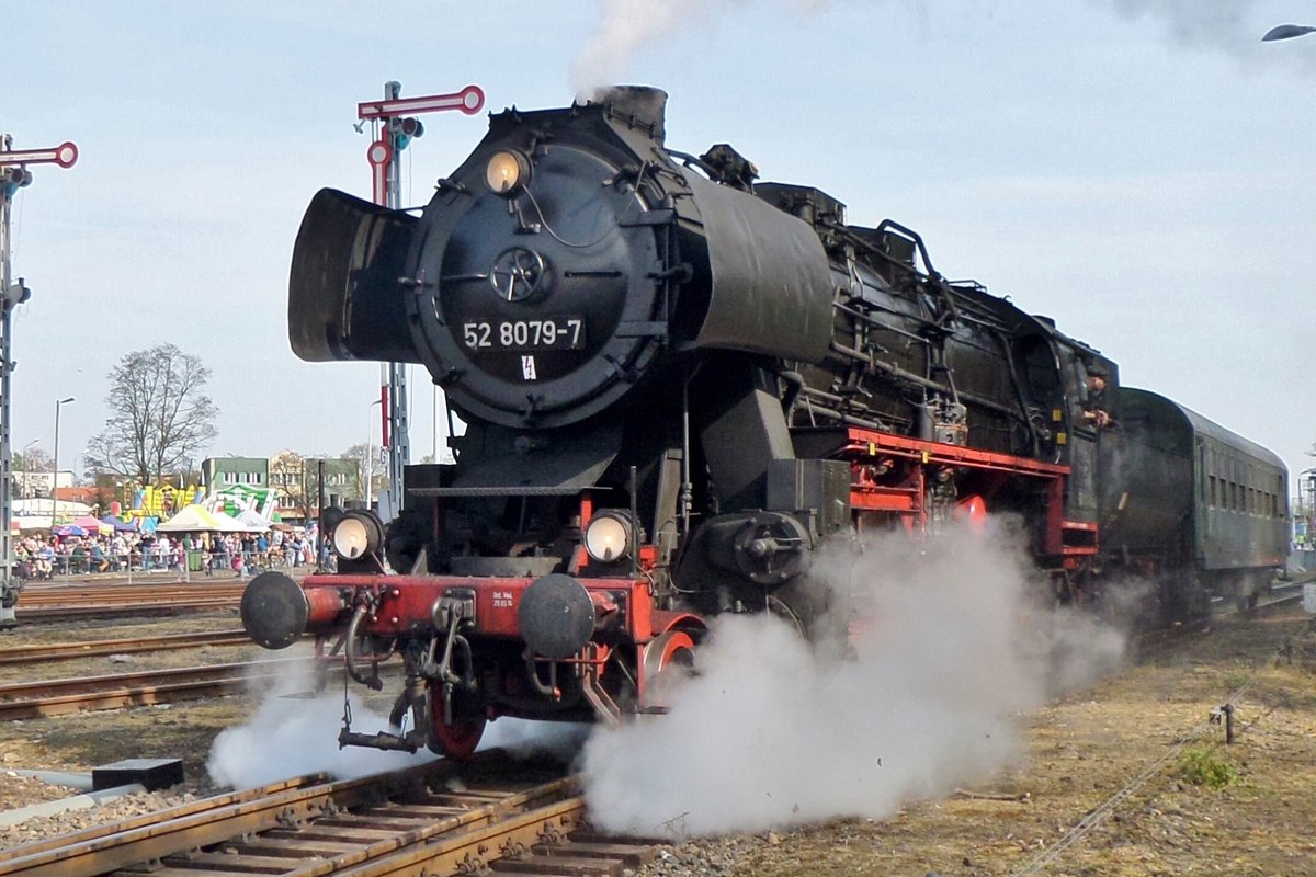 Auch 52 8079 war anwesend in Wolsztyn am 30 April 2018. 