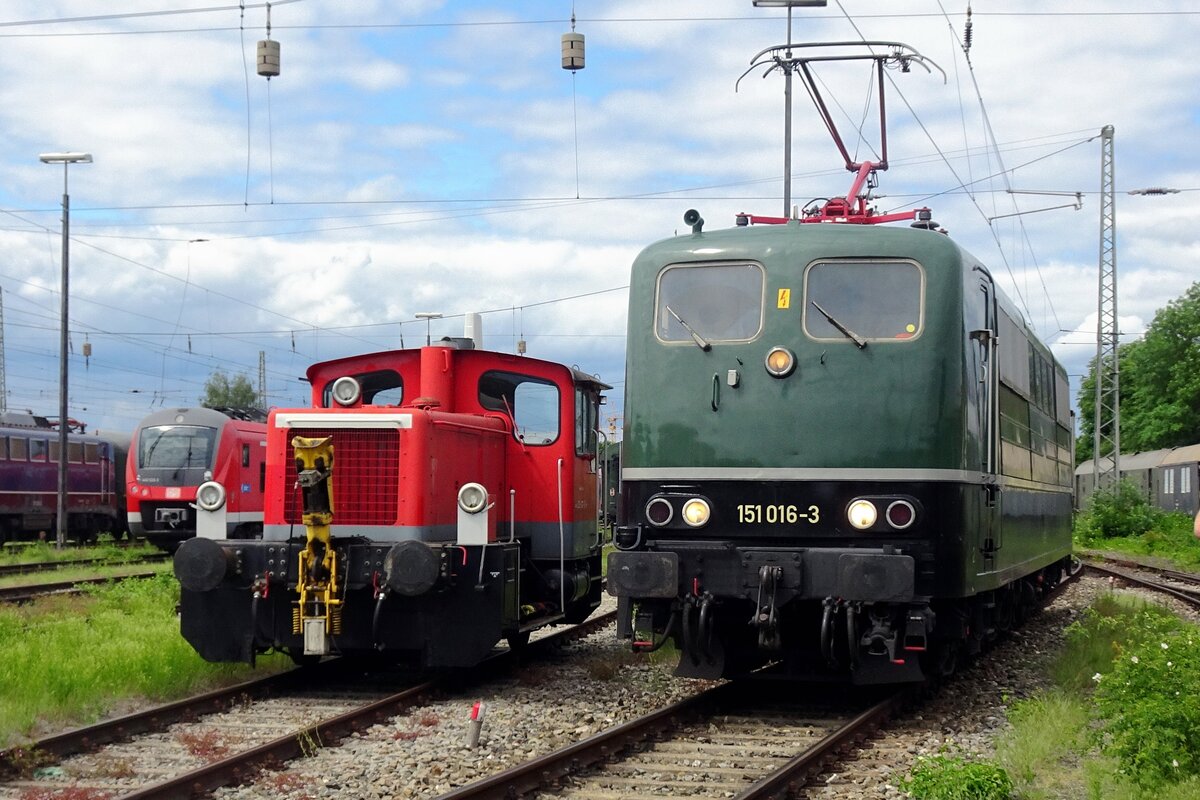 Bayernbahn 151 016 war am 26 Mai 2022 ins BEM Nördlingen.