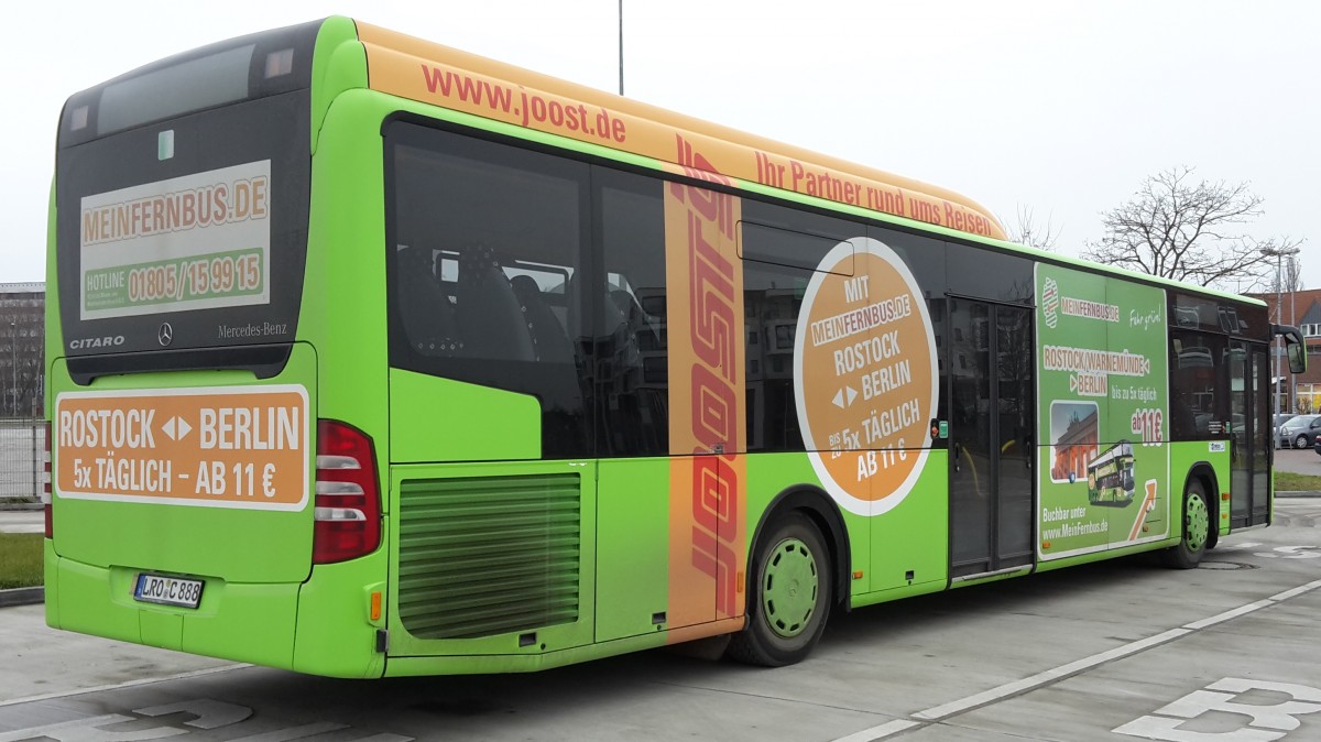 Bereits im März 2015 konnte ich diesen Mercedes-Benz Citaro Linienbus in Warnemünde fotogarfieren