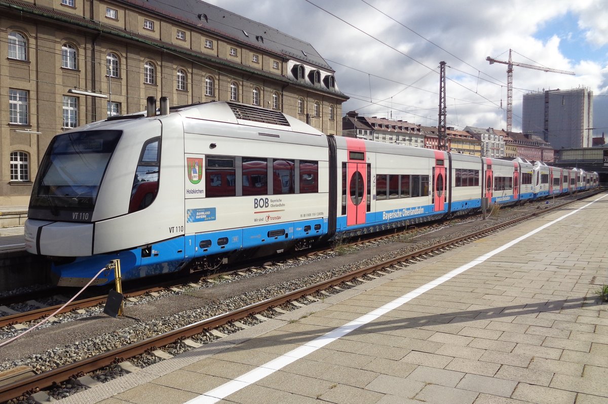 BOB VT 110 steht am 24 September 2018 in Mnchen Hbf. 