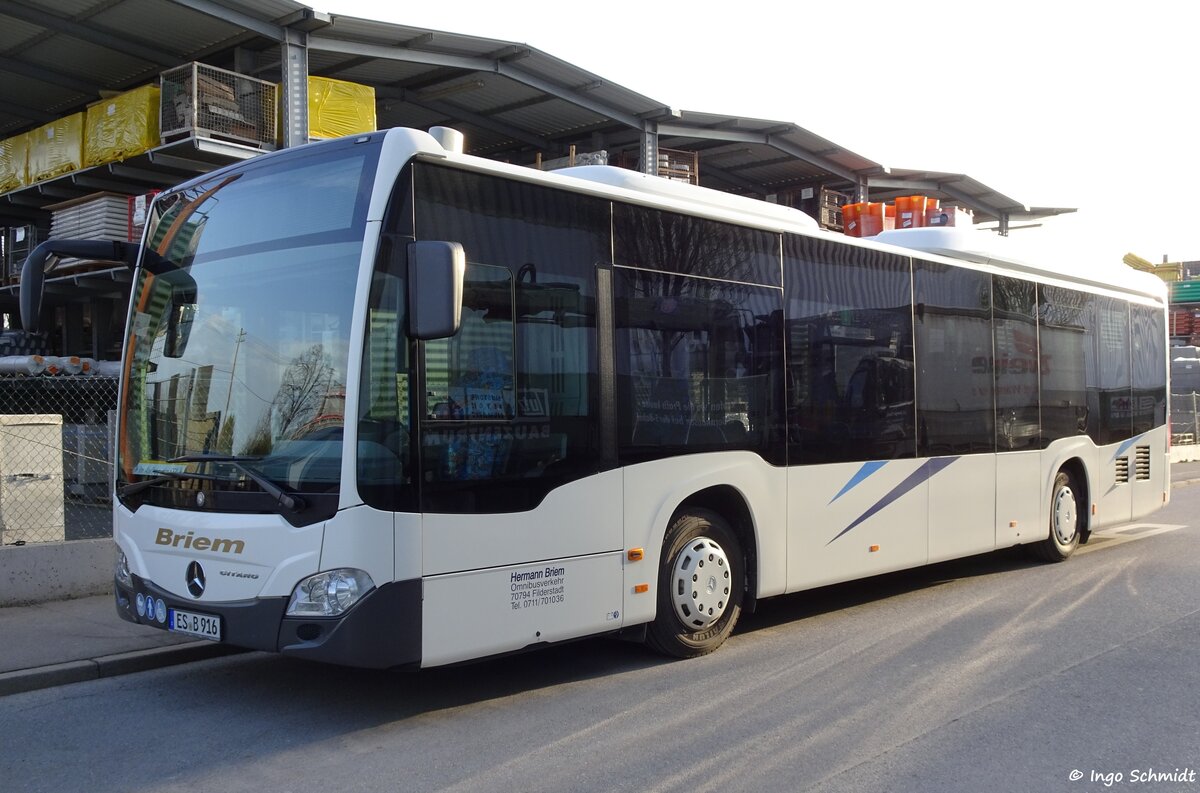 Briem Omnibusverkehr aus Filderstadt | ES-B 916 | Mercedes-Benz Citaro 2 LE | 15.04.2018 in Filderstadt