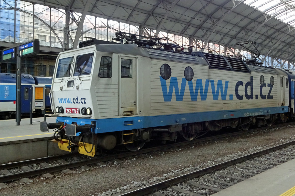 CD 362 110 wirbt für www.cd.cz in Praha hl.n. am 24 Februar 2020.