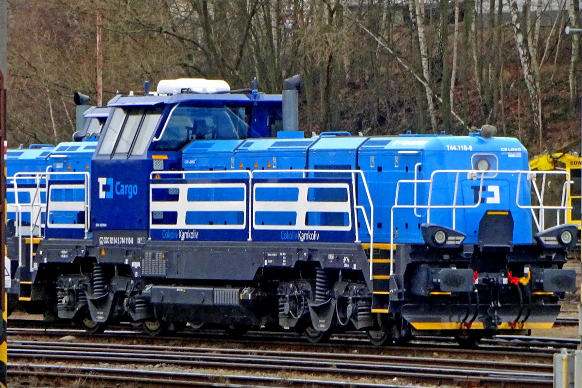 CD Cargo 744 110 steht am 23 Februari 2020 in Havlickuv Brod.